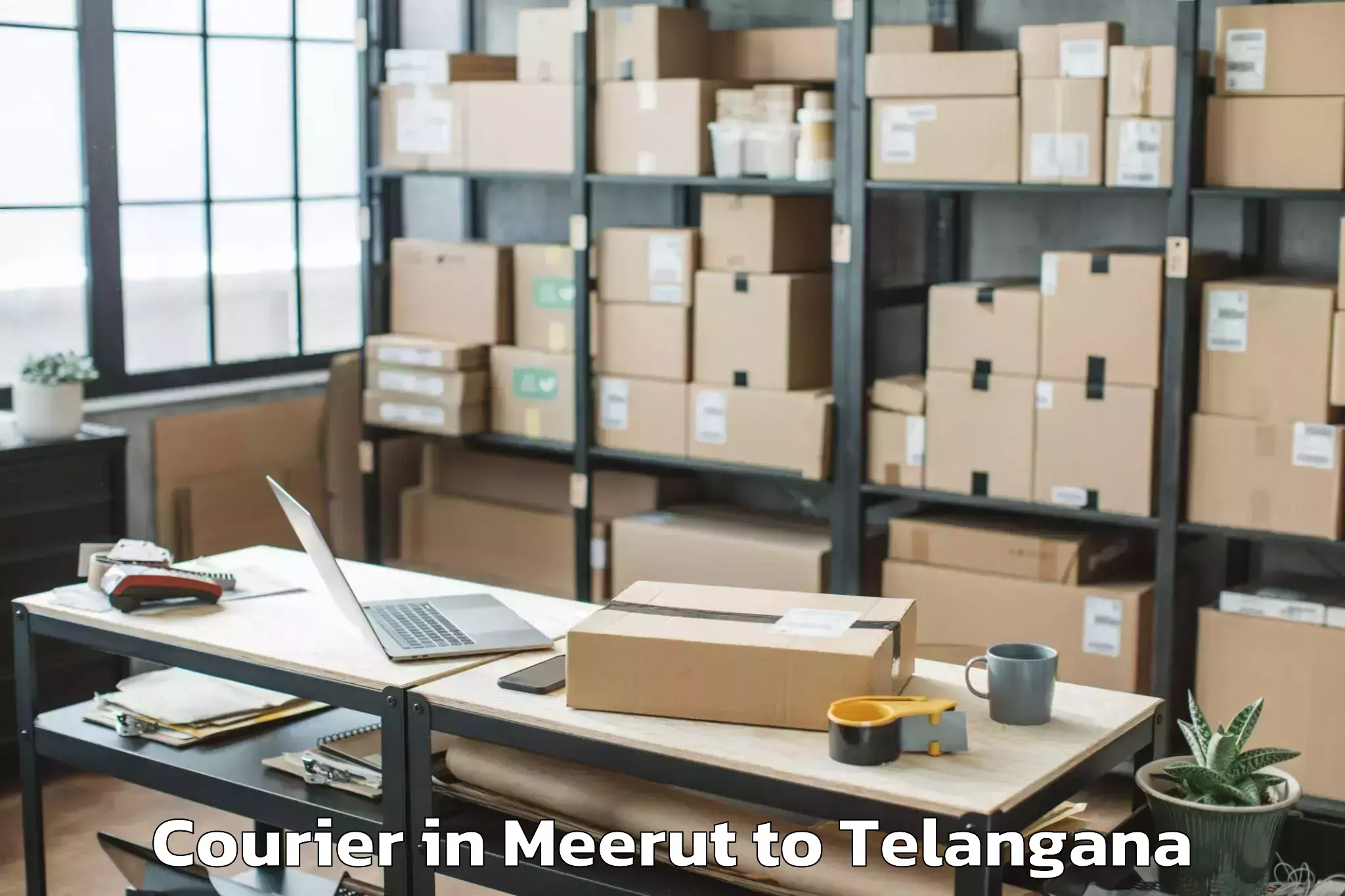 Leading Meerut to Rudrangi Courier Provider